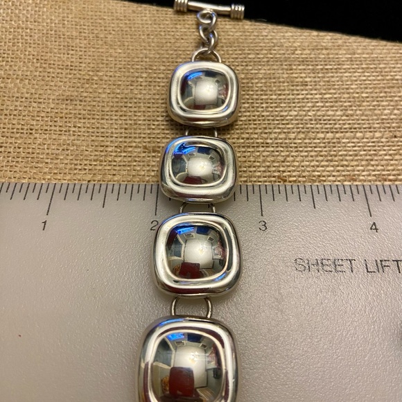 VTG Mexico Sterling Square Link Bracelet - Picture 8 of 9